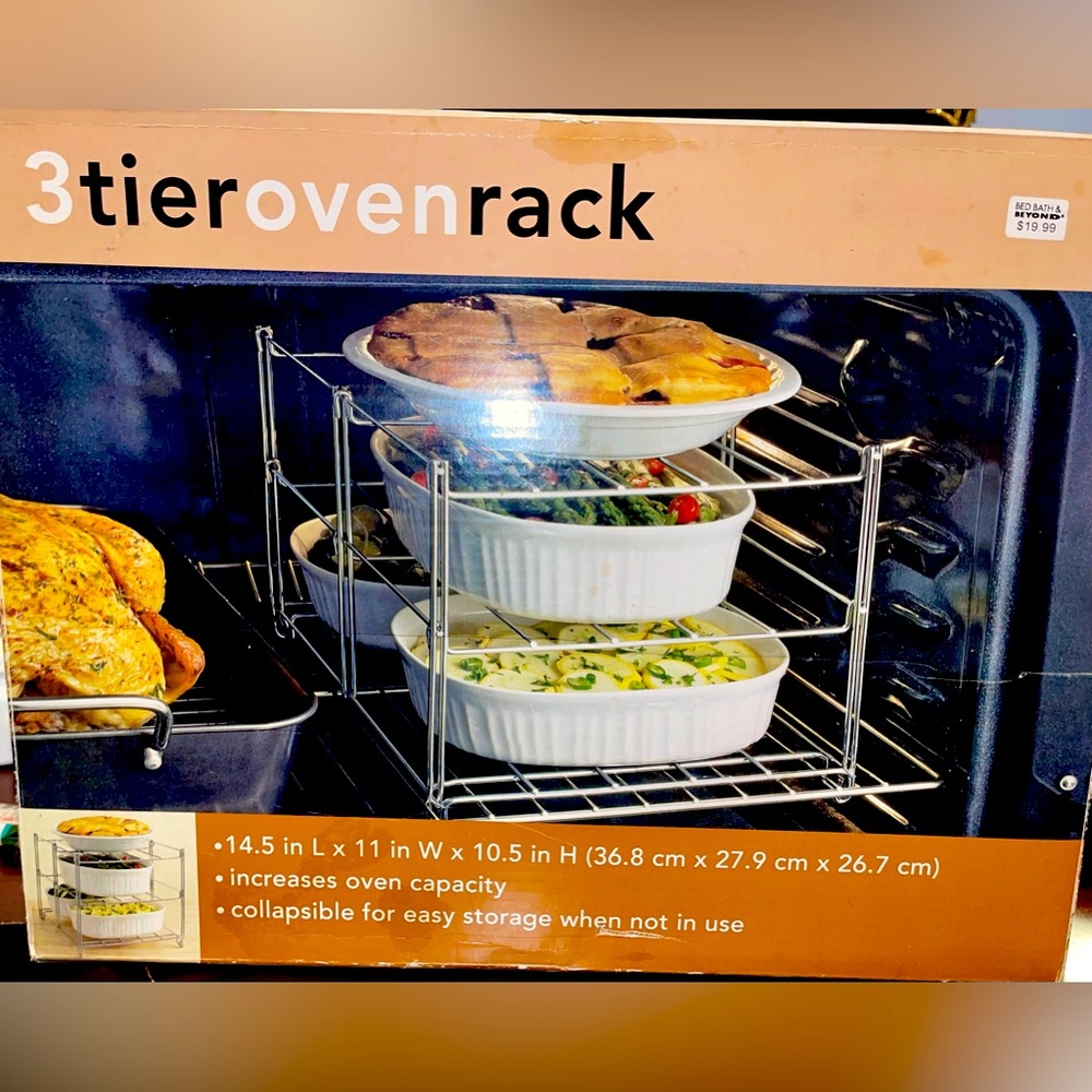 NIB Bed Bath and Beyond 3-Tier Oven Rack. Never Used